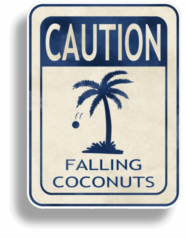 Falling coconuts