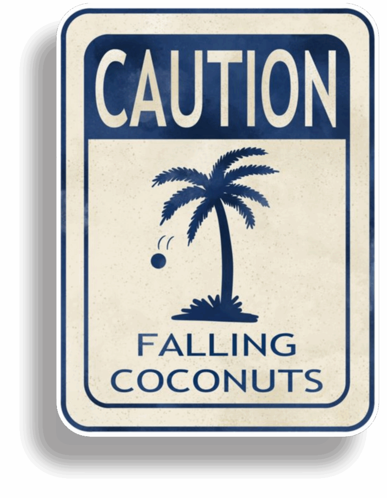 Falling coconuts